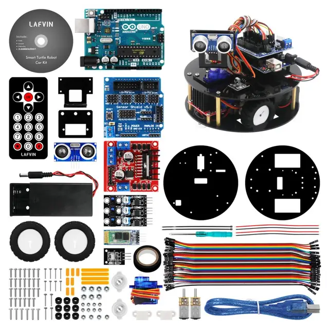 assembly kit tutorial Lafvin smart robot car kit turtle diy assembly kit with tutorial.
