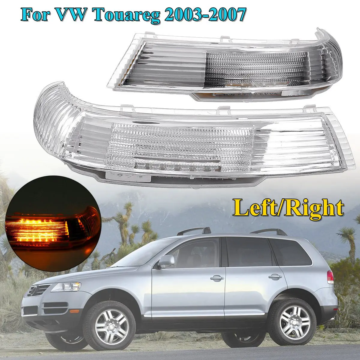 1 Pair Rearview Rear View Wing Mirror LED Turn Signal Light for VW TOUAREG 2003 2004 2005 2006 2007 Indicator lamp Car Styling 1 Pair Rearview Rear View Wing Mirror LED Turn Signal Light for VW TOUAREG 2003 2004 2005 2006 2007 Indicator lamp Car Styling