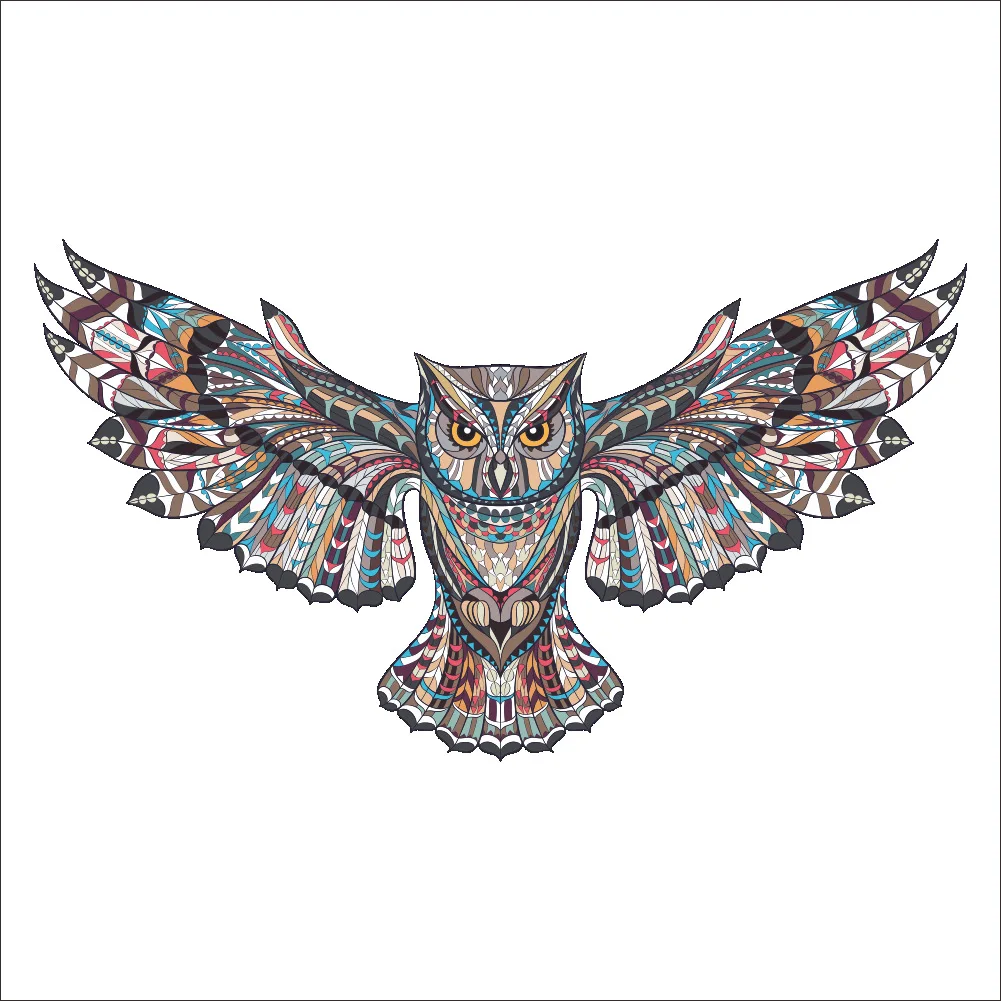 45*60cm Creative Owl Living Room Background Wall Sticker Waterproof Removable