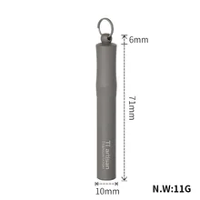 Ti artisan Titanium Toothpick Container Waterproof Pill box Eco-friendly Ultra light Portable with Keychain 6 Sizes Option