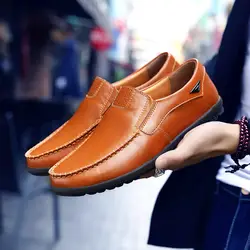 Masorini/мужские лоферы, мужская кожаная обувь, обувь без шнуровки, мужская обувь 2019, новый дизайн, обувь без застежки, большой размер 47, Zapatos De