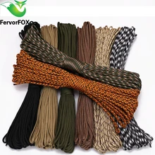 FervorFOX 90 color Paracord 550 Parachute Cord Lanyard Rope Mil Spec Type III 7 Strand 100FT Climbing Camping survival equipment цена FervorFOX 90 color Paracord 550 Parachute Cord Lanyard Rope Mil Spec Type III 7 Strand 100FT Climbing Camping survival equipment цены онлайн