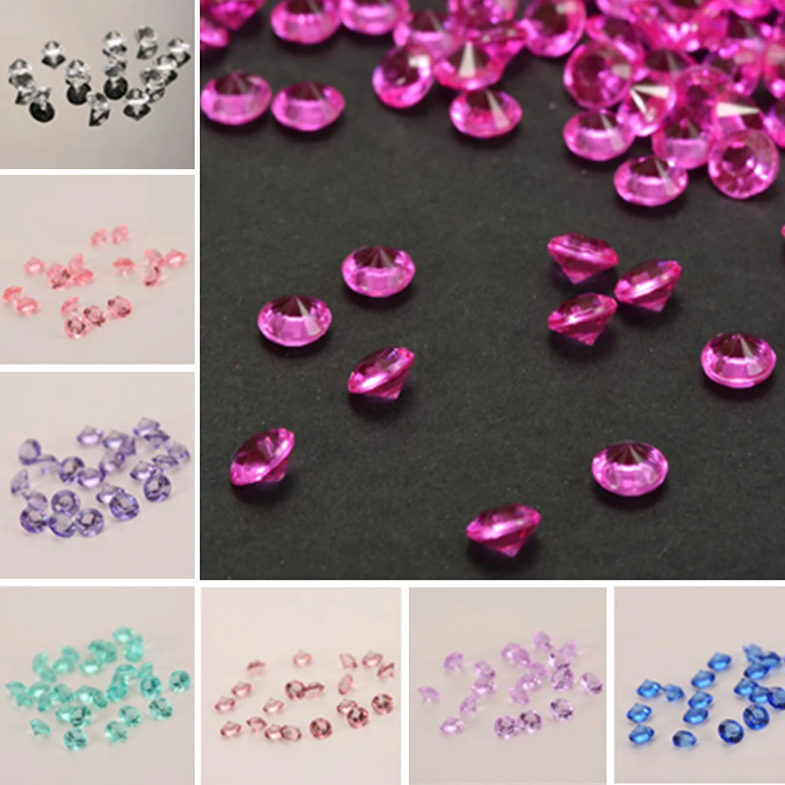 

4.5mm 1000pcs Acrylic Crystals Diamond Confetti Event Party Centerpiece Supplies Wedding Table Scatters Decoration Accessories