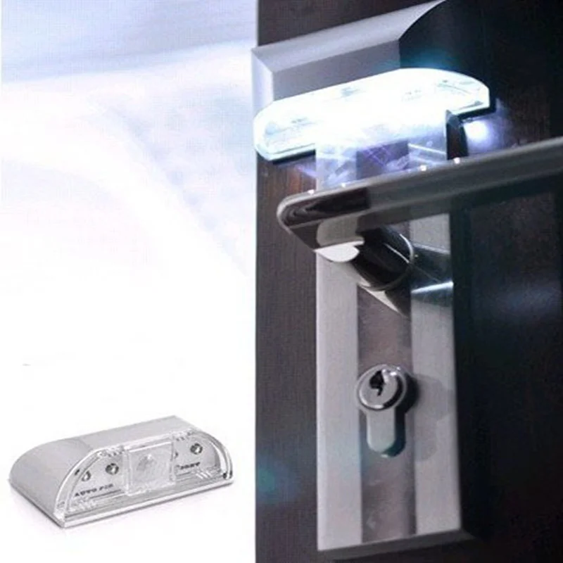4 LED Door Lock Body Motion Sensor Led Night Light PIR Keyhole Sensitive Detector lamp Indoor lighting
