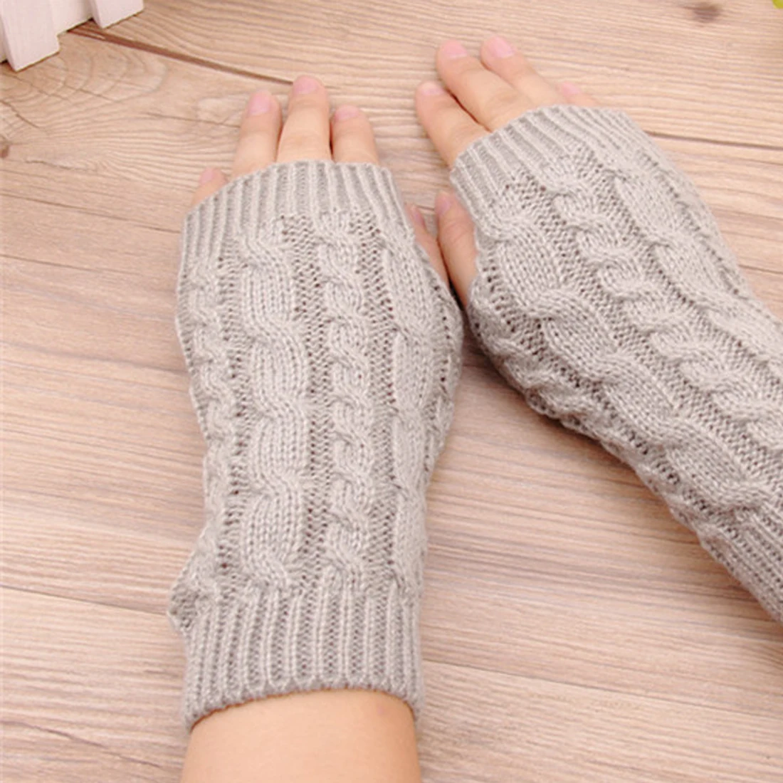 Fashion 20Cm Women Gloves Stylish Hand Warmer Winter Gloves Women Arm