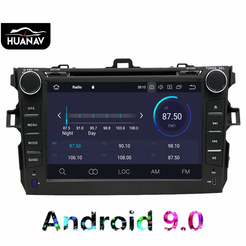Автомобильный DVD плеер Android 9 0 с GPS навигацией для Toyota Corolla 2007 2013 мультимедийный