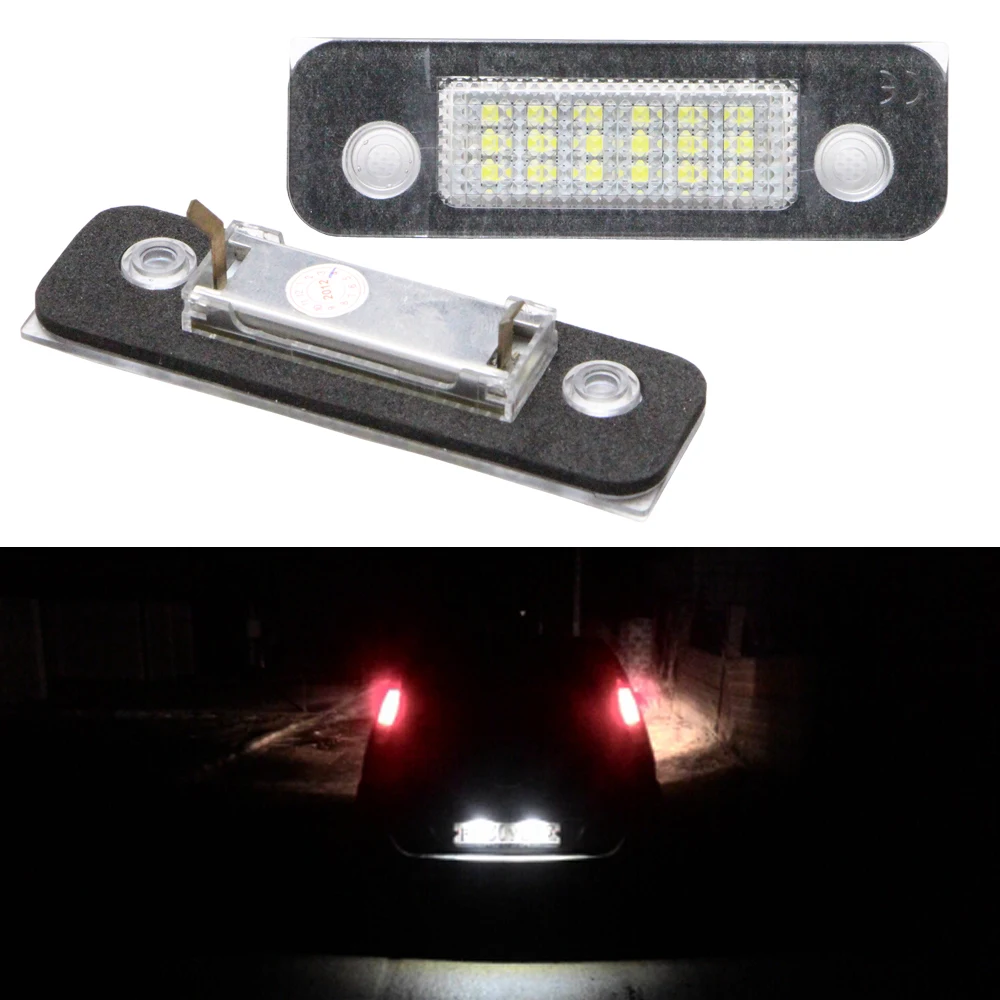 2pcs Xenon White LED License Plate Light Assemblies For Ford Fusion