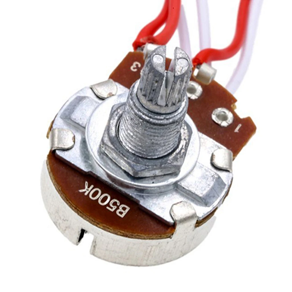 

Electric Guitar Wiring Harness Prewired Kit for Electric Guitar Parts 3 Way Toggle Switch 500K Pots 1T1V