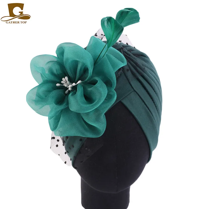Женская шапка-чалма в стиле церковного Дерби, аксессуары для волос, свадебные, вечерние, Свадебные шляпы, шапка Хемо