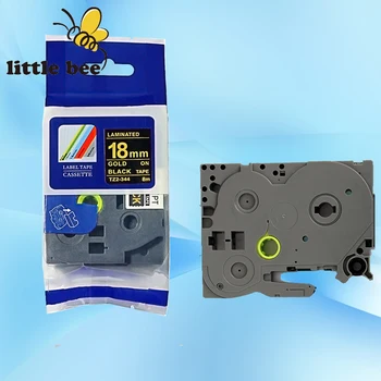 

1PCS Brother label tape 18mm gold on black tze label tape tze-344 tze 344 tze344 for P-touch printer