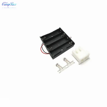 

50Pcs 4x18650 Battery Case Holder Socket Wire Junction Box With 15cm Wires, XH 2.54 Header and Crimps