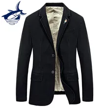Повседневный Блейзер, мужской брендовый костюм Tace& Shark, мужской деловой костюм, Мужская джинсовая приталенная куртка, одежда с акулой
