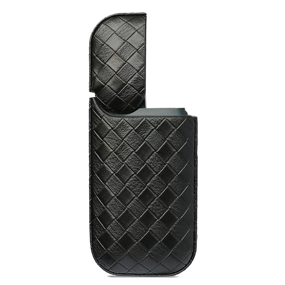 Легко наносится противоударный чехол с защитой от отпечатков пальцев изысканный из искусственной кожи с точным отверстием защитный чехол держатель портативный подарок для IQOS - Цвет: Textured Black