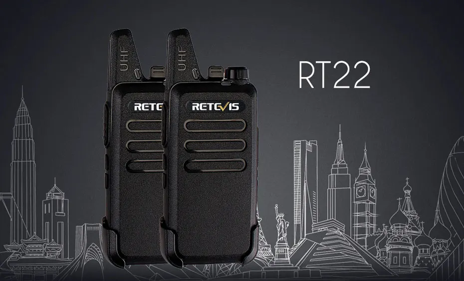 6 шт. RETEVIS RT22 портативная мини-рация 2 Вт 16CH UHF CTCSS/DCS VOX двухсторонняя рация коммуникатор Walk Talkie + кабель