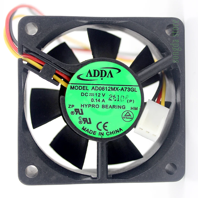 Original FOR ADDA AD0612HB-A70GL 6CM 6025 dual ball bearing cooling fan 12V 0.23A 2 line