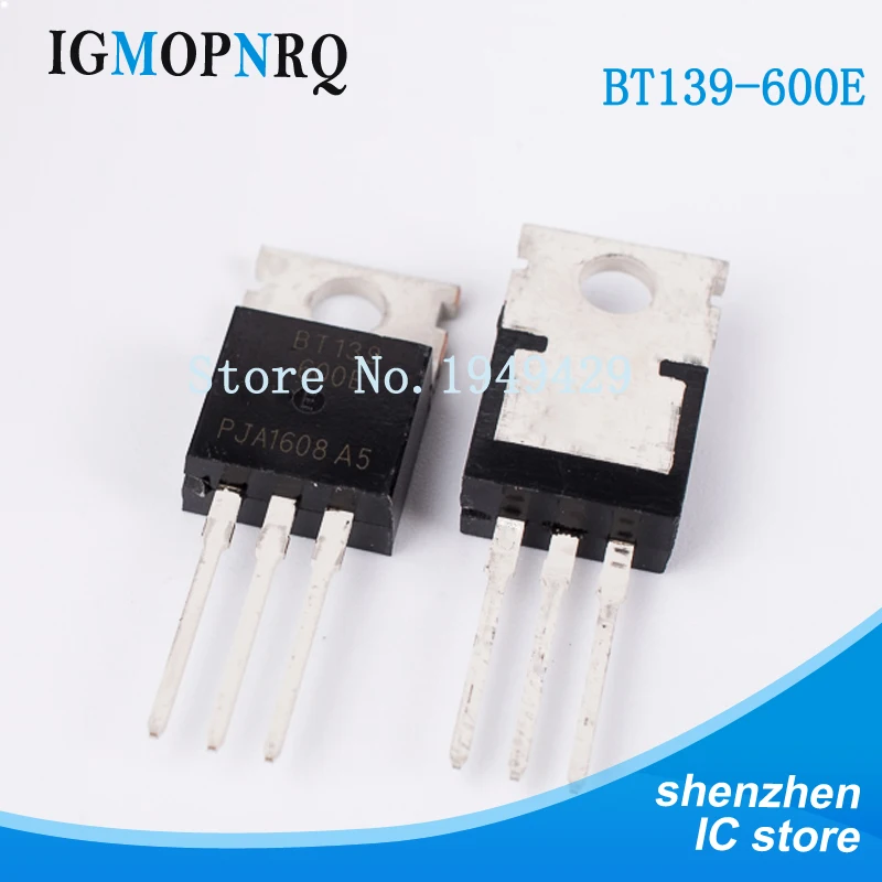 

10PCS/LOT BT139-600E TO-220 BT139-600 BT139 Triacs logic level 600v 18A