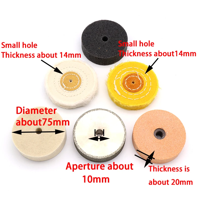1 шт. 75 мм нейлон/волокно/шерсть полировка колеса буфер для полировки шлифовальный каменный диск нефрит полированные абразивные инструменты для работы с металлом