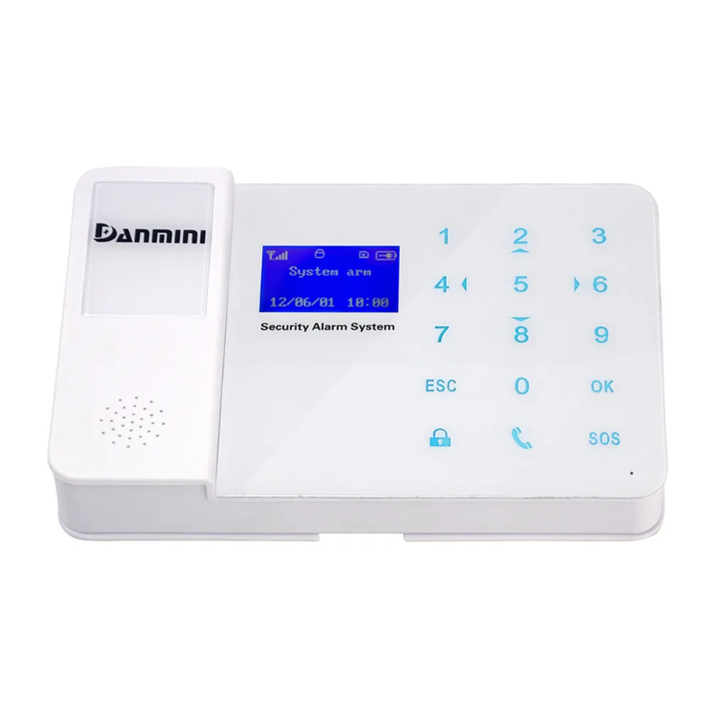 

DANMINI Ultra-thin Fashion Security 800GSM Alarm System YA-800-GSM 433/315MHZ Wireless Remote control White/Black Option
