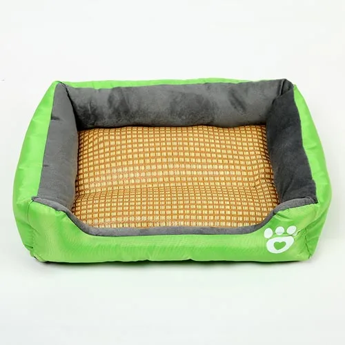 Лапа собака кровать диван для собаки водонепроницаемый мягкий Кот кровати дом Питомник Для маленьких средних и больших собак Лето Прохладный коврик подушка cama perro - Цвет: Green