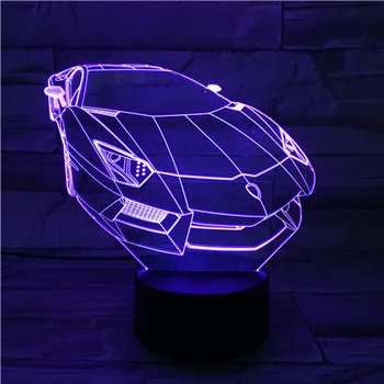 

Touch Sensor Nightlight Fascinating Car Shaped 3D Acrylic Color Changing Lamp Usb or Battery Operation Visual Led Night Light