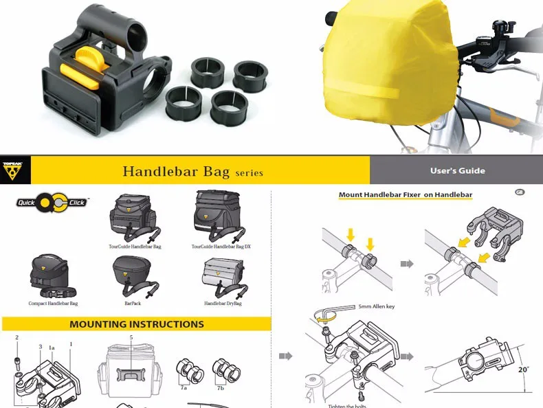 Cheap Topeak TT3022 TT3021 TourGuide Handlebar Bag for Bicycle Camera Bag Bike Front Tube Pannier Mountain Bike Cycling accessory 5