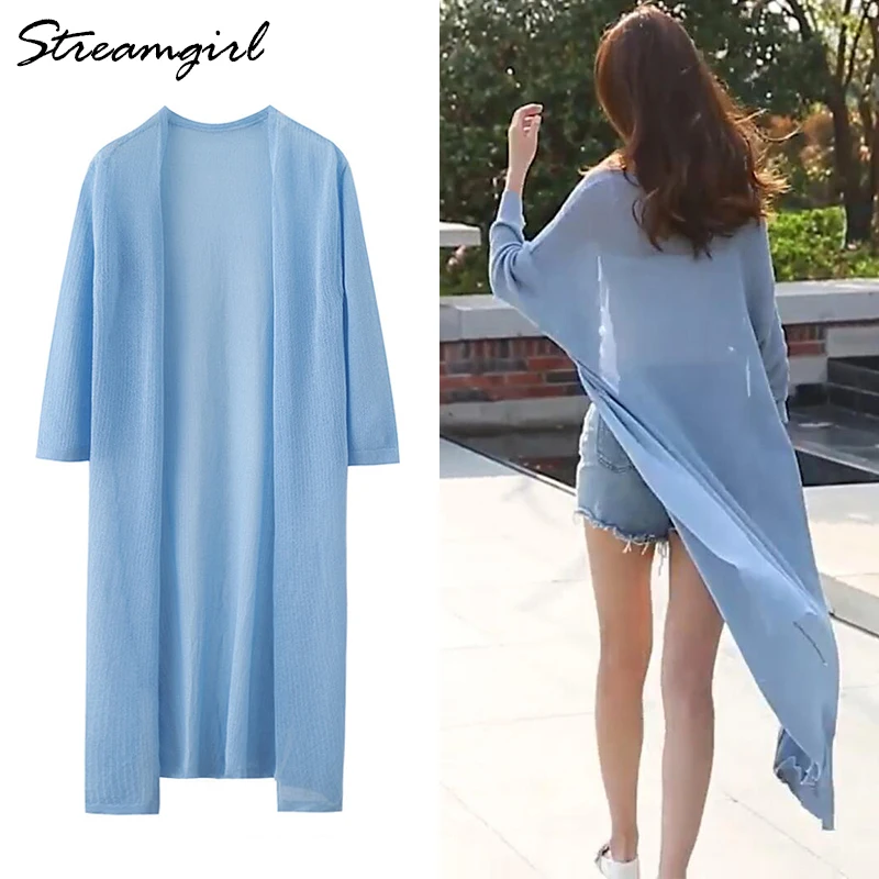 long thin cardigan