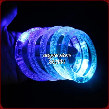 

DEBROGLIE 10PCS Acrylic Glitter Glow Light Sticks LED Crystal Gradient Color Hand Ring Bracelet Bangle Creativity Party Toys