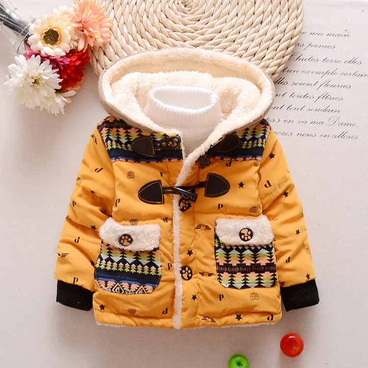 

Children's Coat baby boys Warm Coat Winter Kids Cotton Jacket thick Cotton-Padded Clothes Outerwear Boys Clothes Fashion Letter