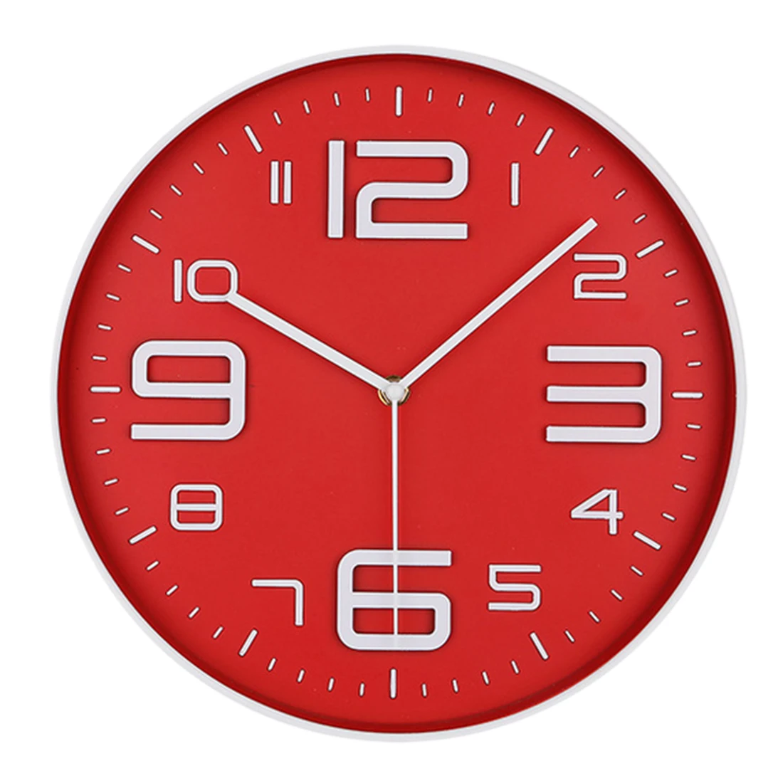 

2018 American Style Minimalist Wall Clock Brief Design Round Home Bedroom Cafe Decor Living Room Livingroom Hanging Time Clock