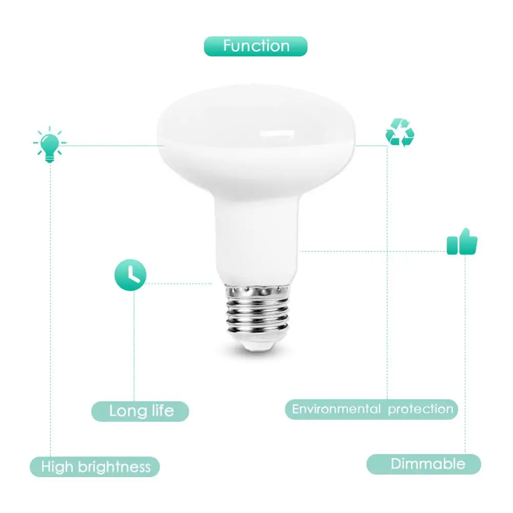 Приглушаемая Светодиодная лампа E27 E14 R39 R50 R63 R80 энергосберегающая с cfl лампочкой 3
