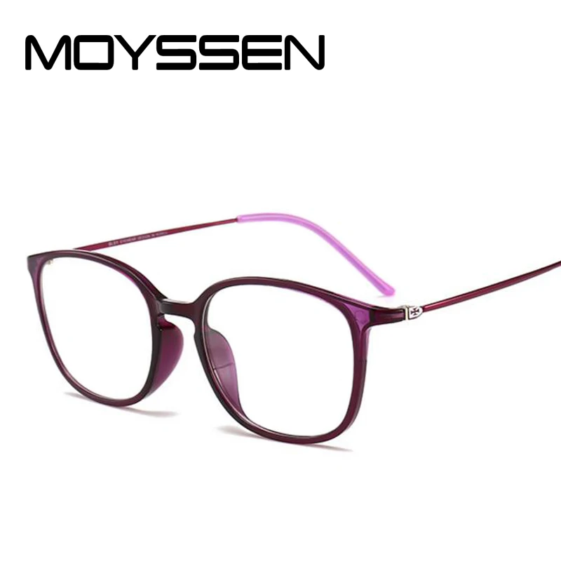 

MOYSSEN Women Super Big Geek Glasses Frame Tungsten Carbon Steel Eyewear Men Vintage Ultra Thin Arm Nerd Myopia Eyeglasses