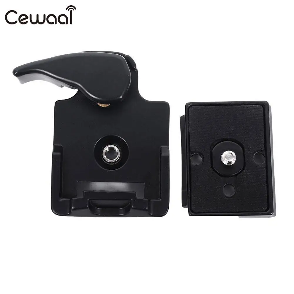 

Cewaal Camera 323 Quick Release Clamp Mount Adapter Tripod Monopods DSLR with Manfrotto 200PL-14 Compat Plate