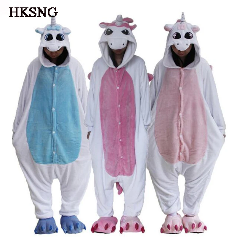 HKSNG взрослый цельный костюм голубой розовый женский комбинезон с животными для