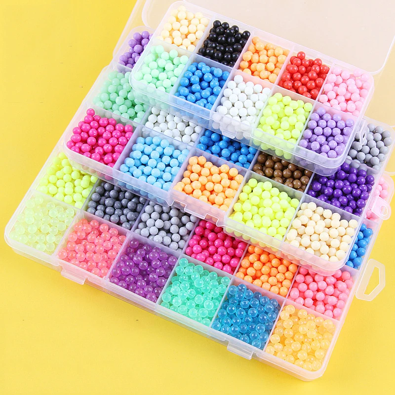 

5200pcs DIY Magic Aqua Beads Animal Molds Hand Making 3D Puzzle Kids Educational Aqua beads Toys for Children Spell Replenish