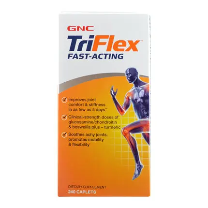 Triflex Fast-Acting(120 Caplets или 120 Caplets* 2), способствует совместной мобильности и fexibility Глюкозамин хондроитин, из США