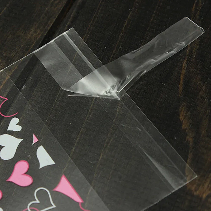 100 шт 7 см* 7 см+ 3 см прозрачный целлофановый печенье Сладкий пакет мини розовый сердце упаковочный мешочек для свадьбы День рождения конфеты вечерние Для ластовицы