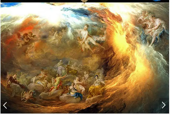 

Custom photo wallpaper 3d ceiling wallpaper murals Murals European angel ceiling zenith mural wall papers home decoration