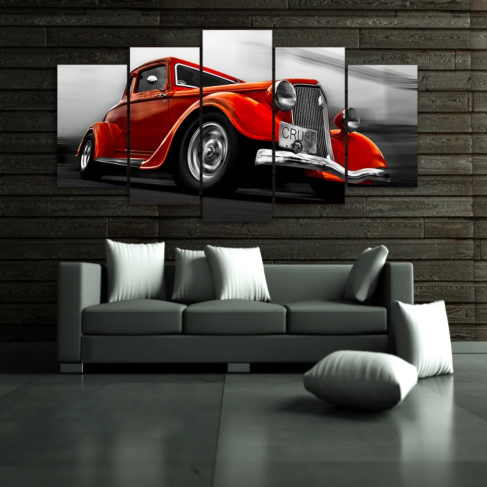 5 шт. декоративный плакат на холсте Автомобиль|prints painting|canvas prints5 pieces |