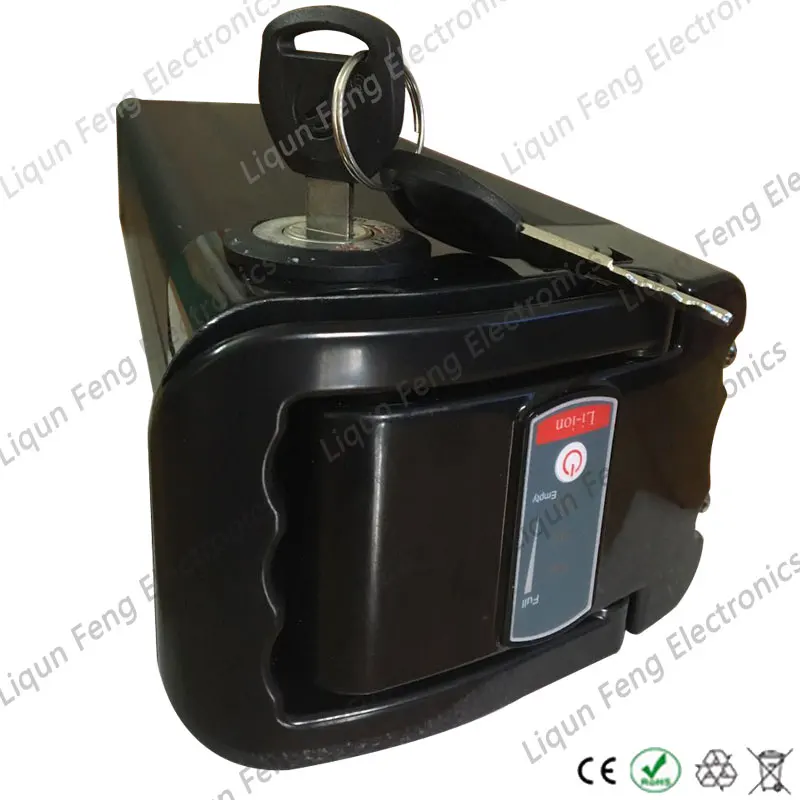 Discount Wholesale 2pcs/lot Bottom Discharge 500W 36V 15AH lithium battery 36V Scooter Electric Bike battery with 42V 2A charger and BMS 9