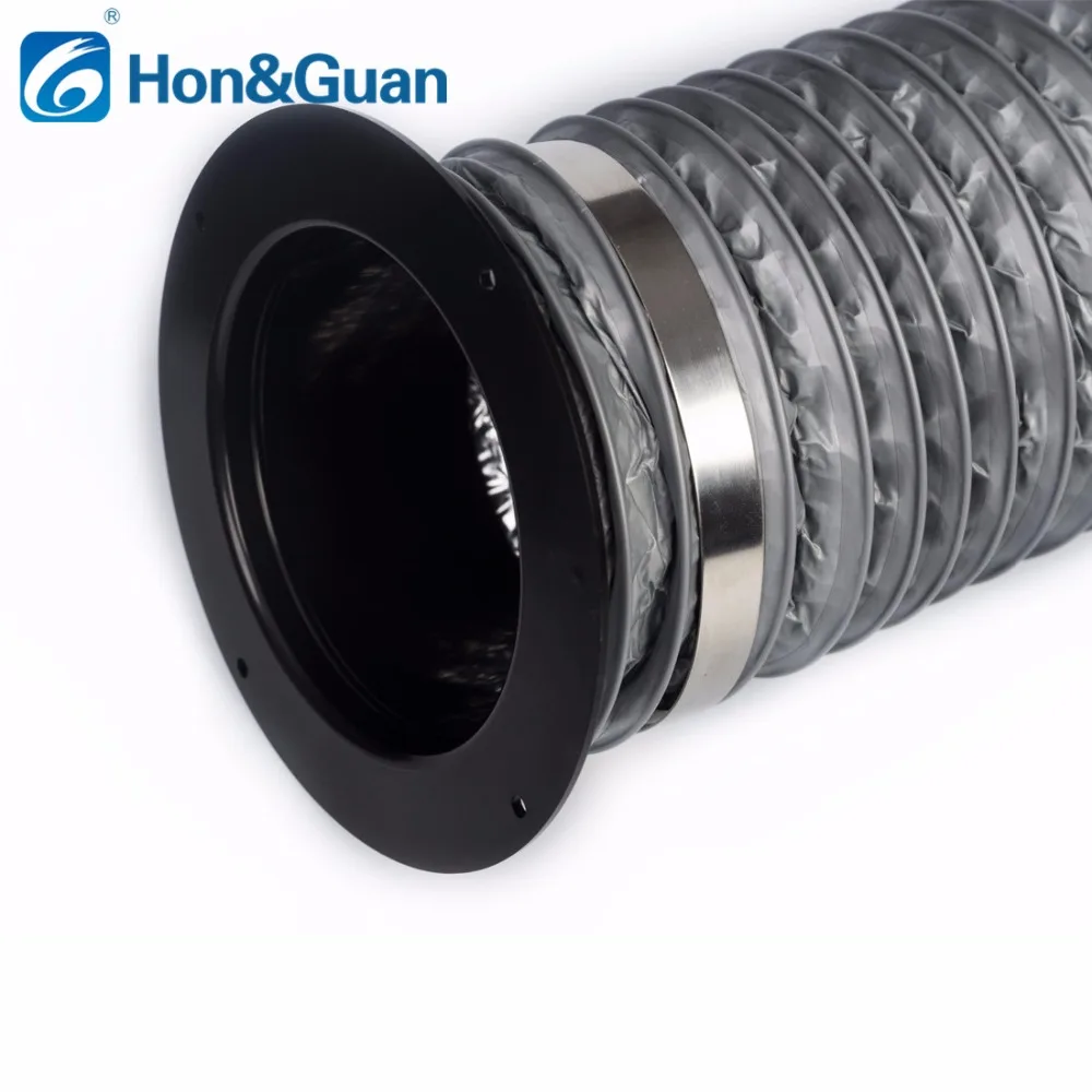 4~6 inch Ducting Outlet Exhaust Pipe Connector ABS Straight Pipe Flange Ventilation Ducting Connector for Exhaust Hose Vent Tube