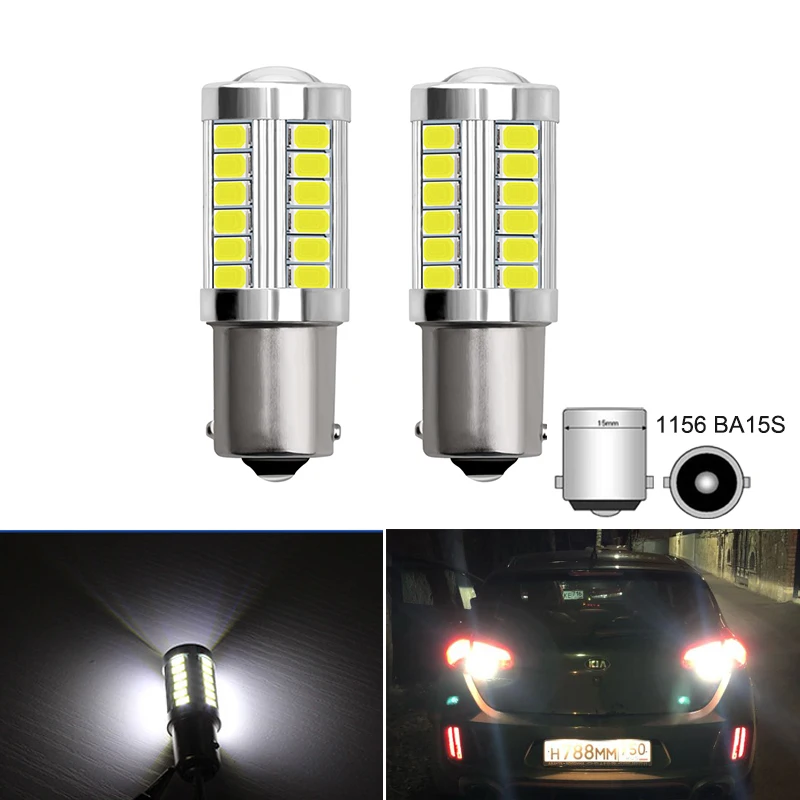 

2pcs 1156 BA15S P21W LED Brake Bulb Car Reverse Lamp for Kia Ceed Rio 3 K2 Sportage Sorento Soul Spectra Forte Turn Signal Light