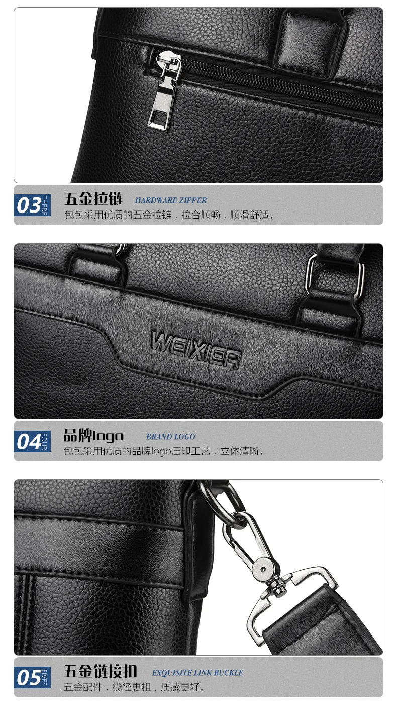 Повседневный мужской портфель деловая сумка на плечо мужская сумка для ноутбука сумка для путешествий из кожи мужские сумки bolso hombre WBS504