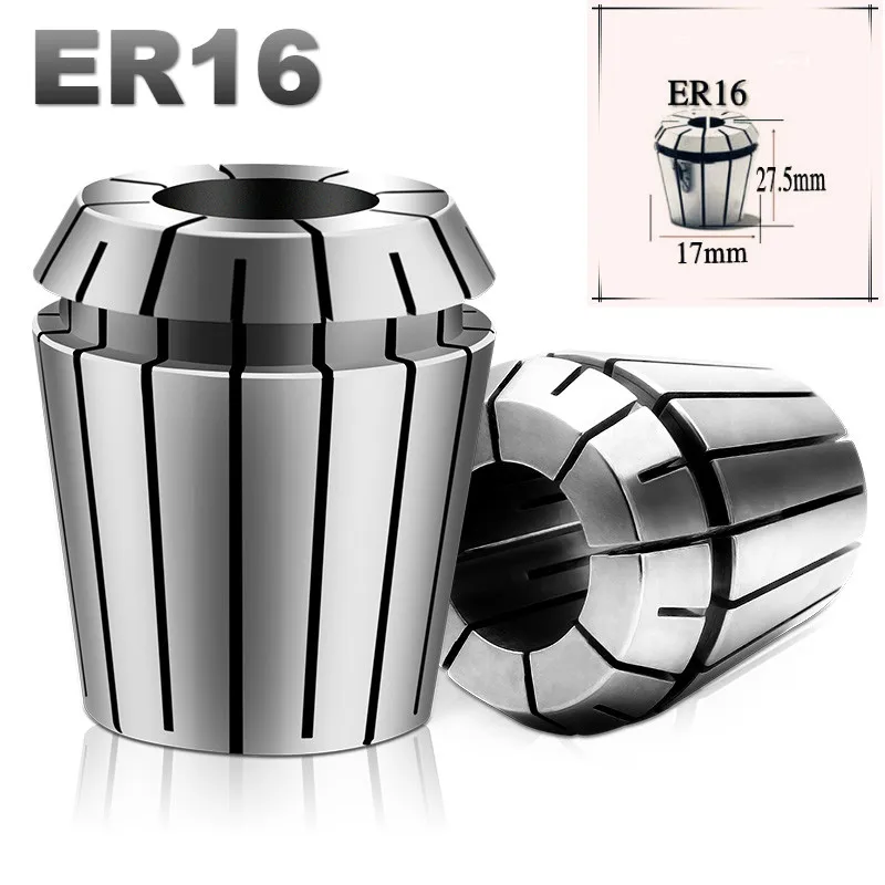

ER16 1mm 2mm 3.175mm 6.35mm Spring Collet Chucks Tool Holder 65Mn For CNC Engraving Machine&Milling Lathe Tools 1-10mm