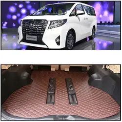 Lsrtw2017 волокна кожи прочный автомобиль коврик для toyota alphard 2015 2016 2017 2018 2019 toyota Vellfire 3rd поколения