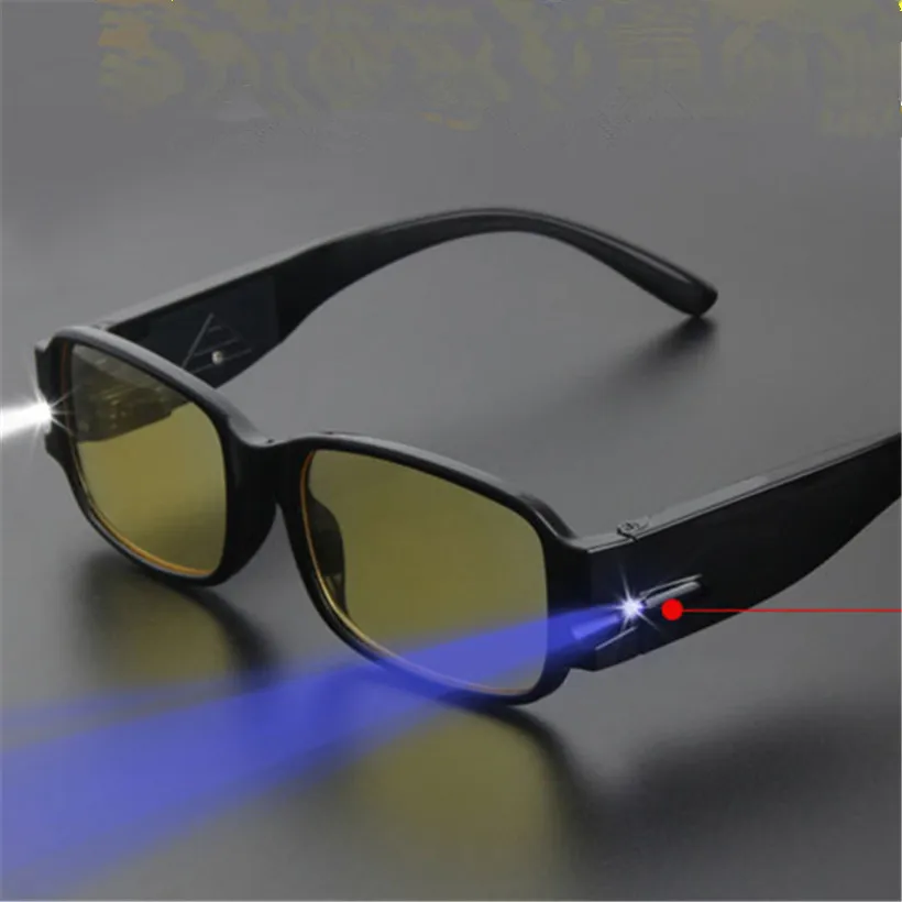 LED Reading Glasses Women Men Eyeglass Spectacle Diopter Magnifier Light UP Male Female Glasses 1 0