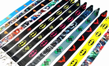 

Wholesale Lot Cartoon mix Hero logo Neck Strap Wholesale Card Document Keychain Keyring Holder