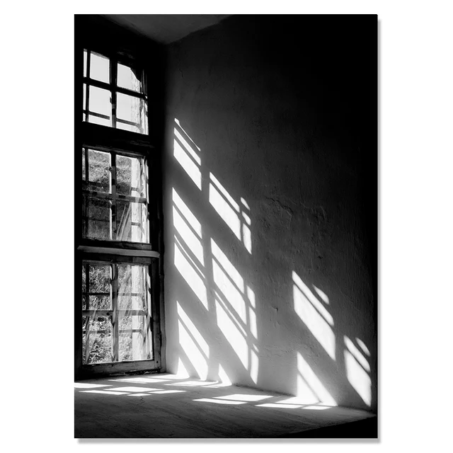 Decorative Painting Scandinavian Style Black And White Wall Art Canvas