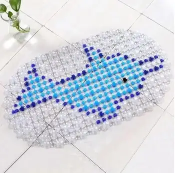 

Cartton Animal Plastic Pebble Bath Mats Foot Pad PVC Bath Mat Absorbent Slip-resistant Pad Anti-Skid Floor Carpet Bathroom Mats