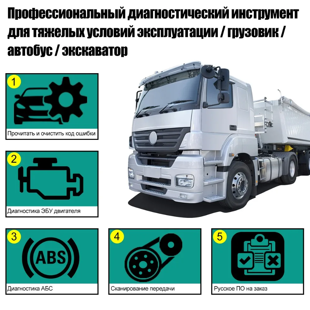 FCAR F-50R OBD тяжелый грузовик диагностический инструмент большой автобус Автомобильный сканер экскаватор Код двигателя считыватель OBD сканер на русском языке