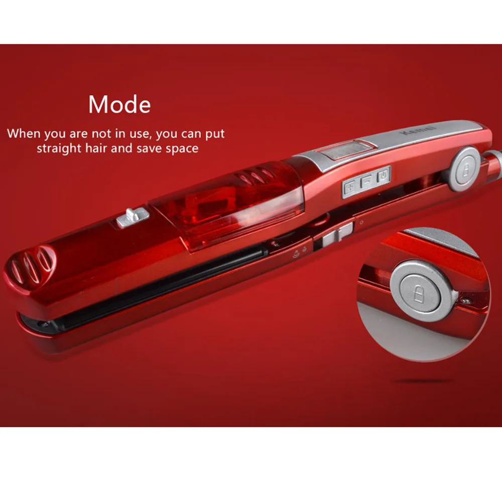 

Steam Flat Iron New Steam Comb Straightening Irons Automatic Straight Hair Brush Electric Ceramic Hair Straightener Tools